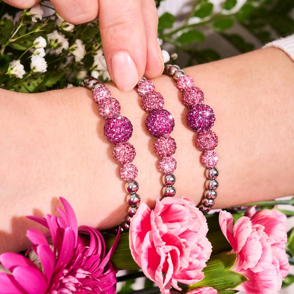 Bracelet Kikiballa en cascade de cristal et récif de corail
